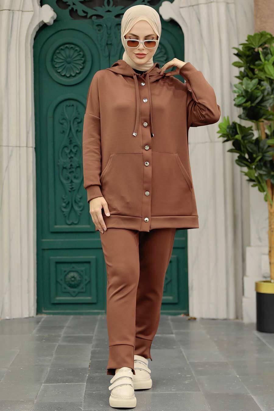 Button Down Hoodie Sweatshirt and Pants Set-CLEARANCE