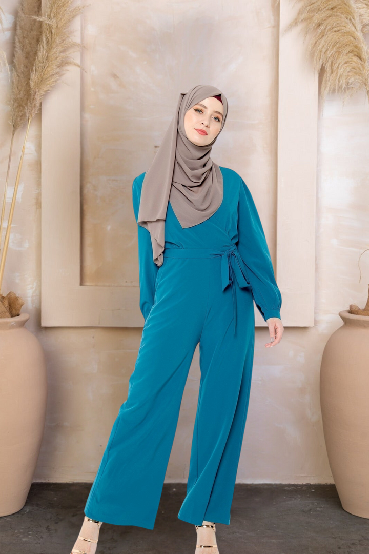 Criss Cross Long Sleeve Jumpsuit