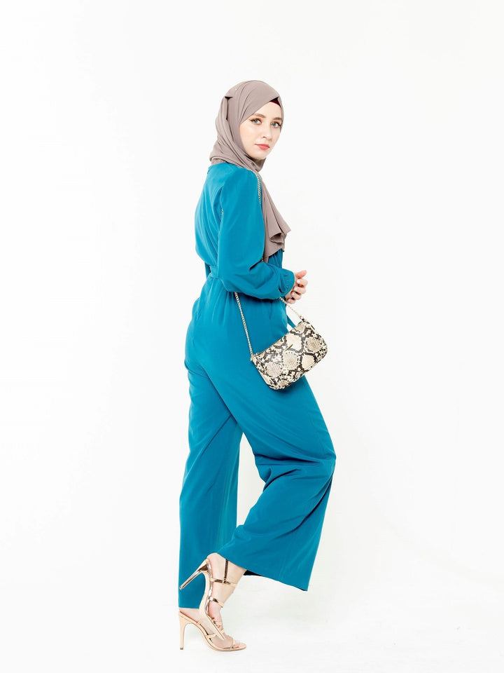 Criss Cross Long Sleeve Jumpsuit