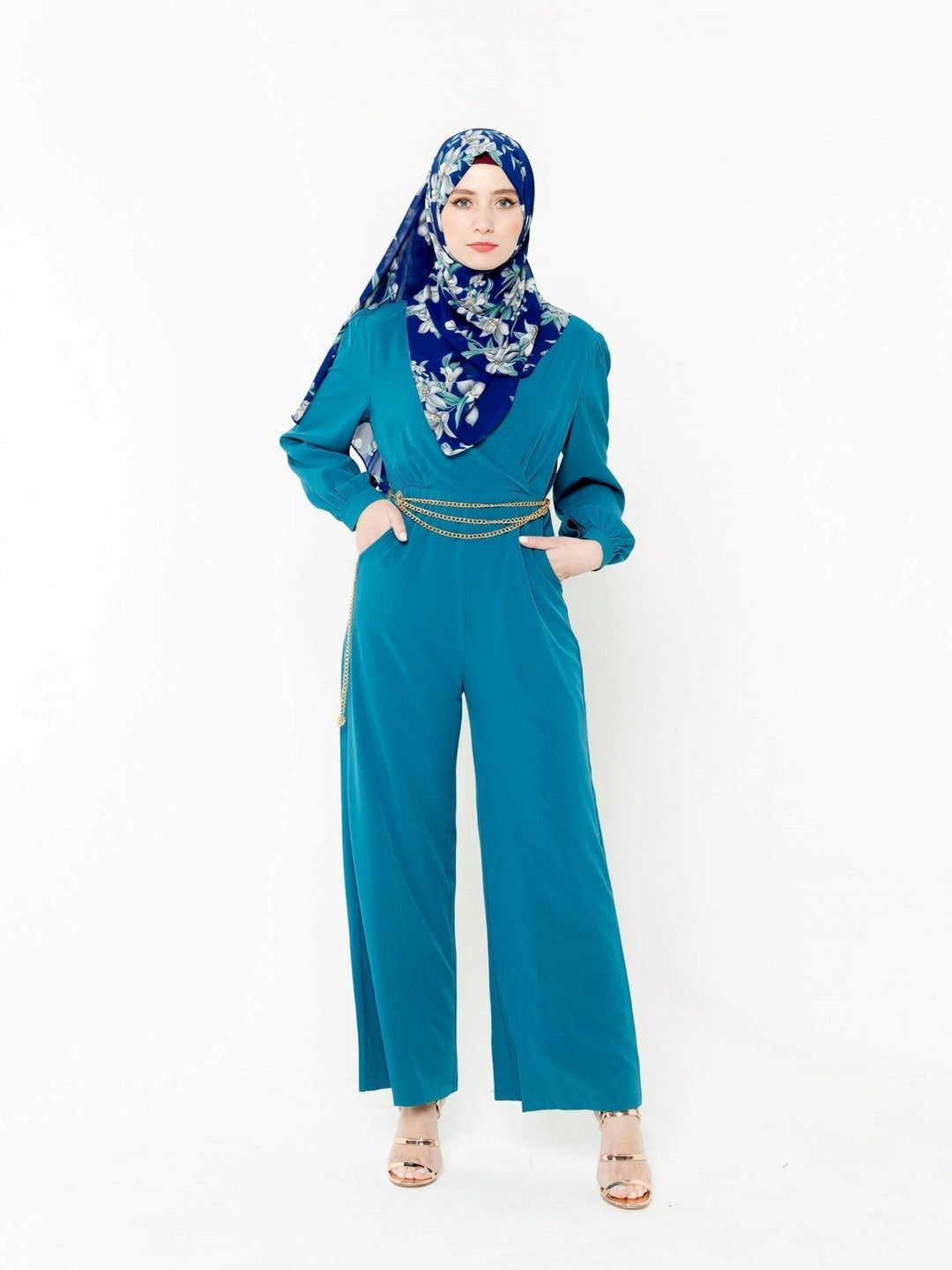 Criss Cross Long Sleeve Jumpsuit