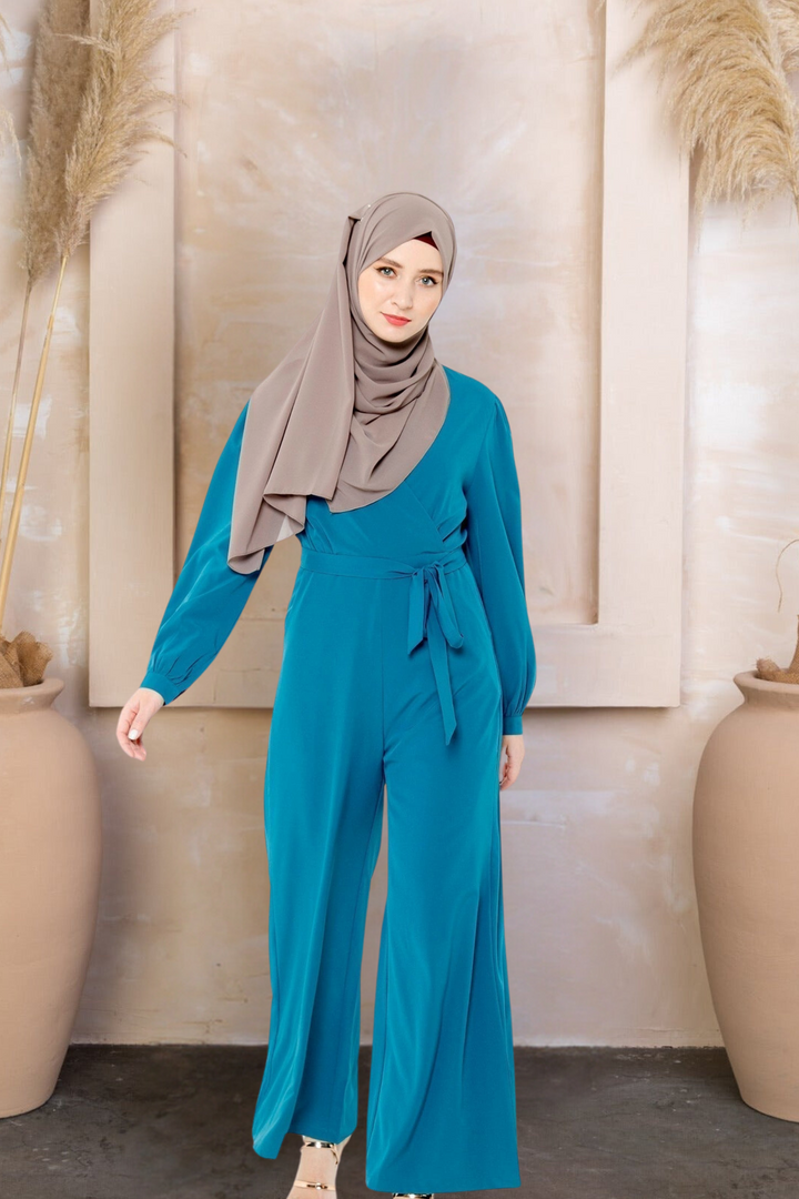 Criss Cross Long Sleeve Jumpsuit