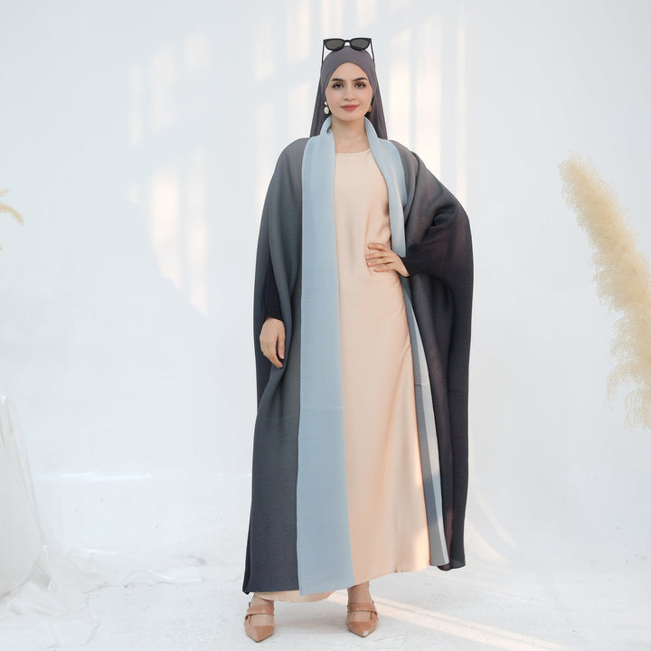 Ombre Open Front Abaya Kaftan - Abayas