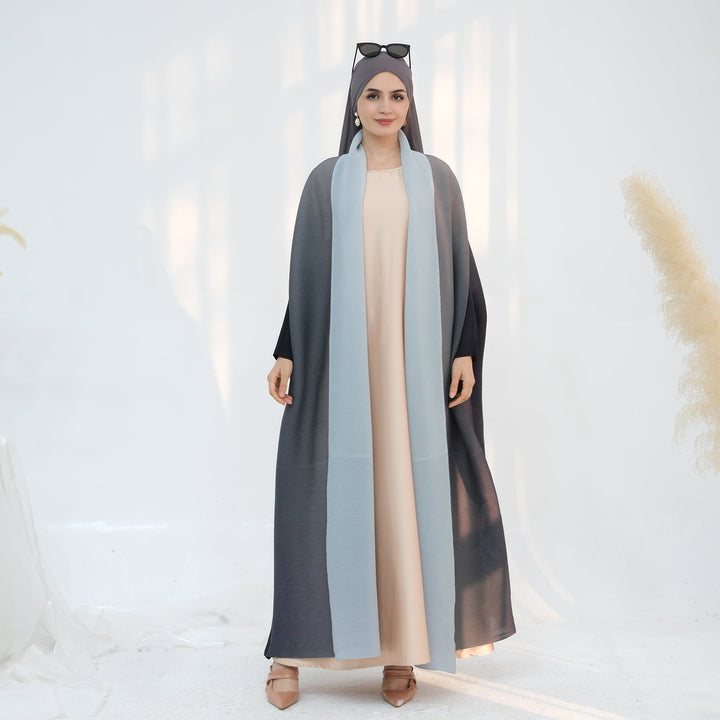 Ombre Open Front Abaya Kaftan - Abayas