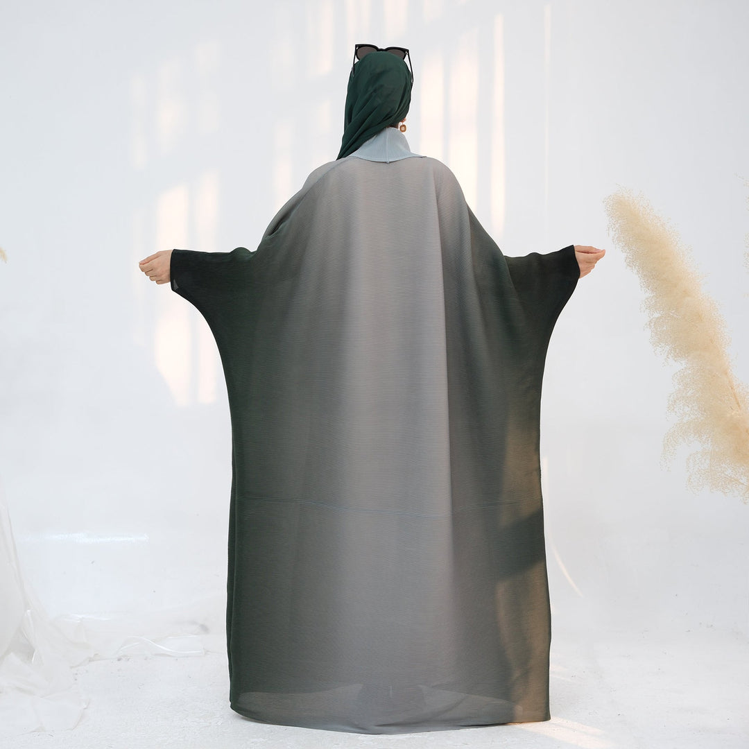 Ombre Open Front Abaya Kaftan - Abayas