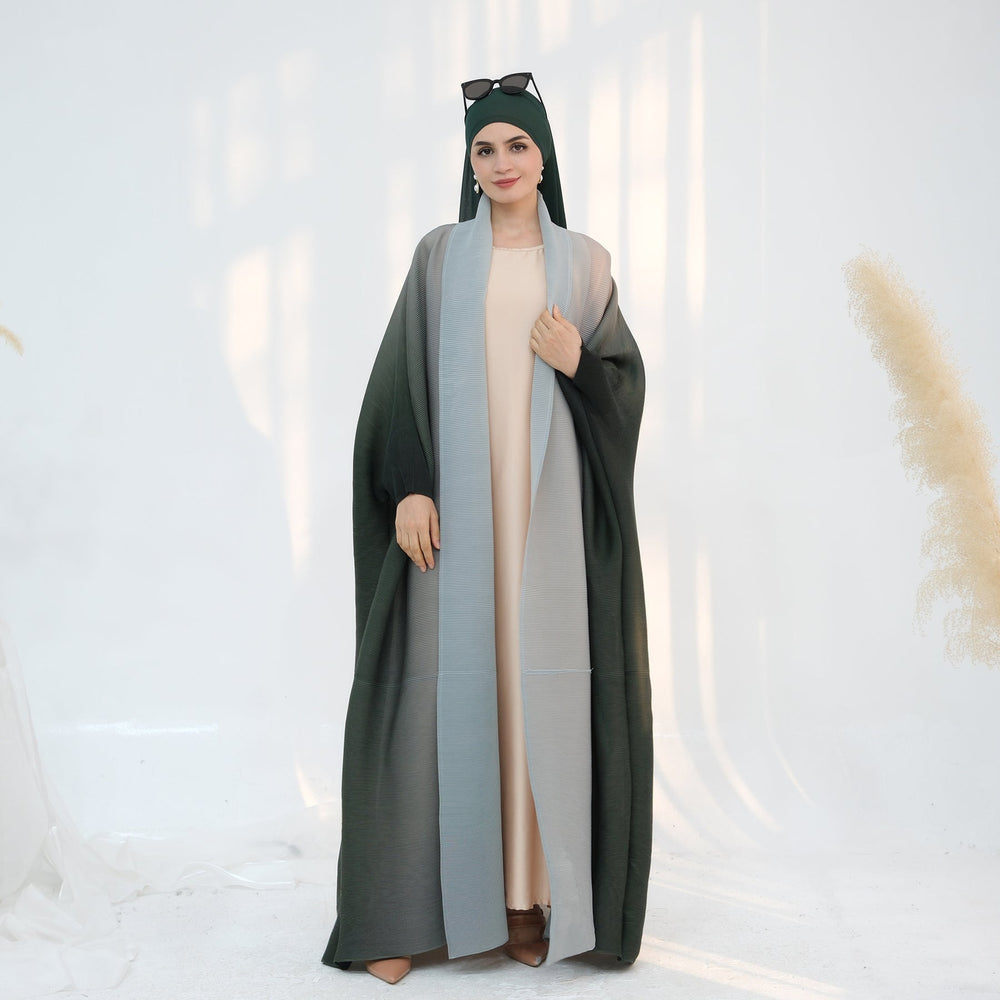 Ombre Open Front Abaya Kaftan - Abayas