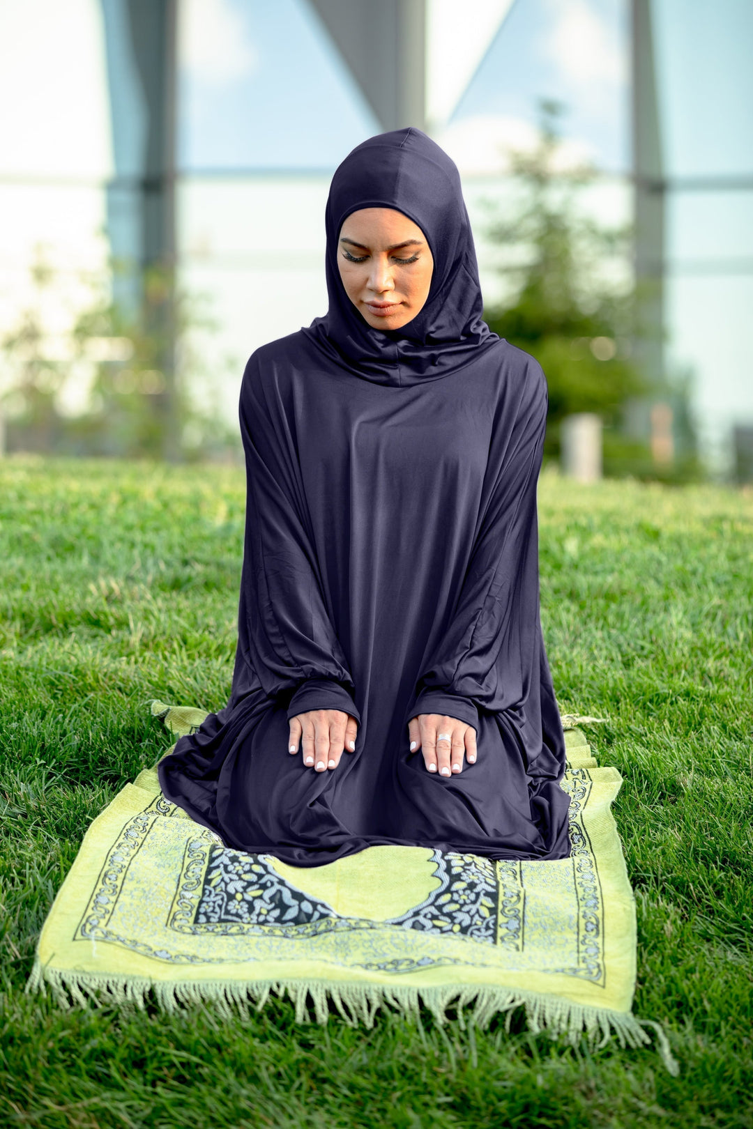 Muslim woman’s One Piece Salah Prayer Outfit in breathable material with various colors