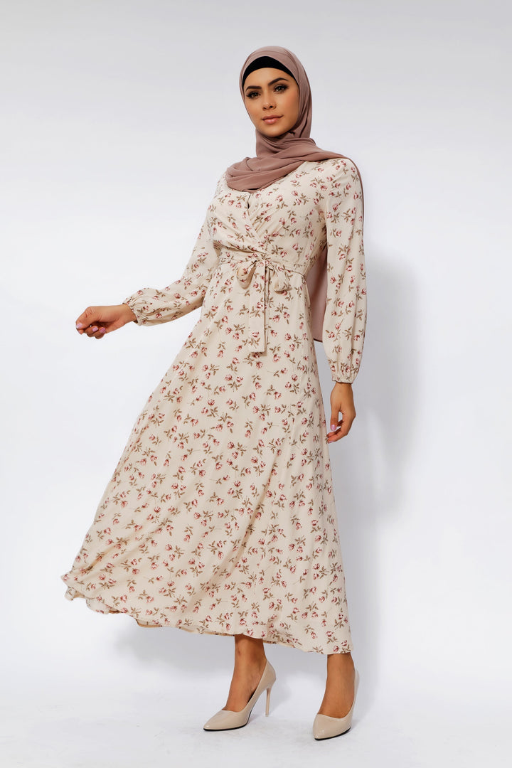 Petal Perfect Cream Maxi Dress