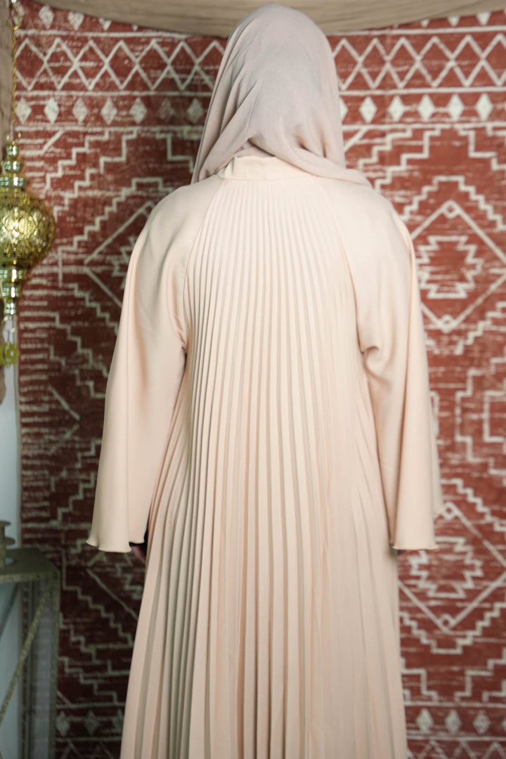 Pleated Open Abaya