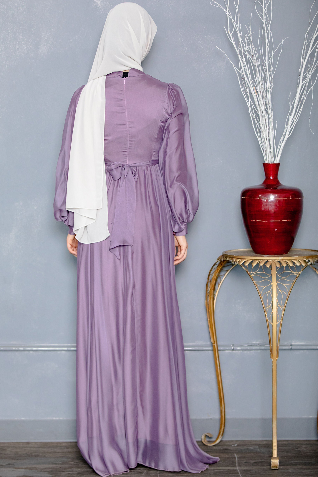 Purple Inaya Satin Gown-CLEARANCE