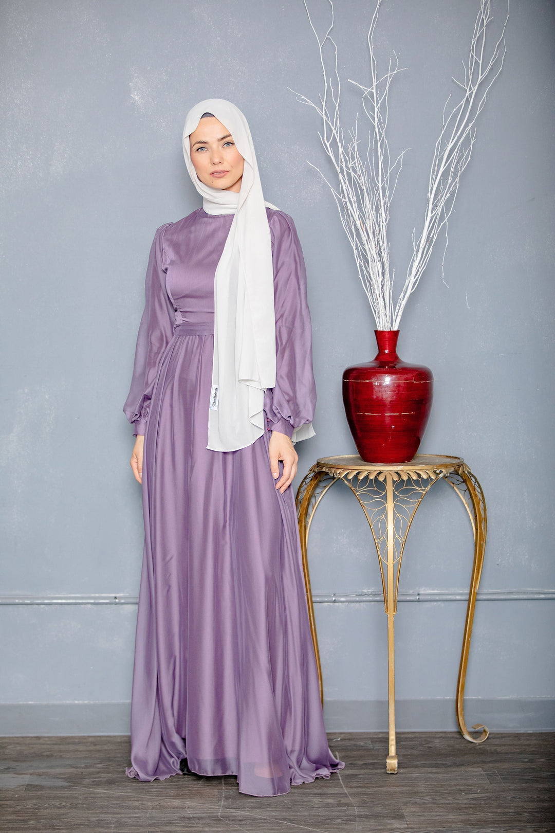 Purple Inaya Satin Gown-CLEARANCE