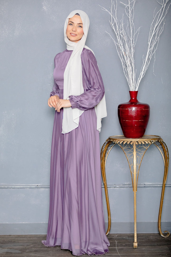 Purple Inaya Satin Gown-CLEARANCE