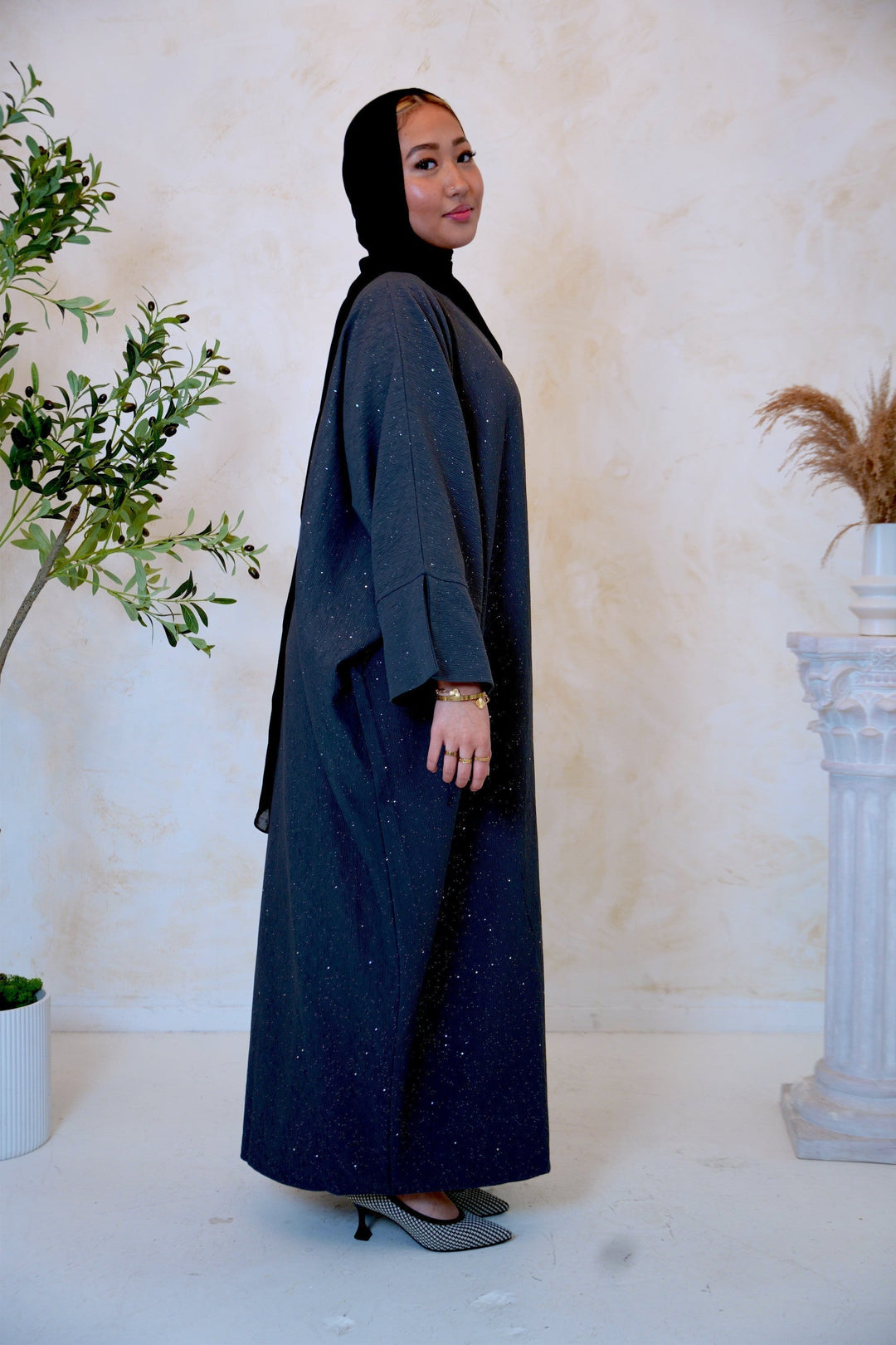 Sparkle Open Front Abaya