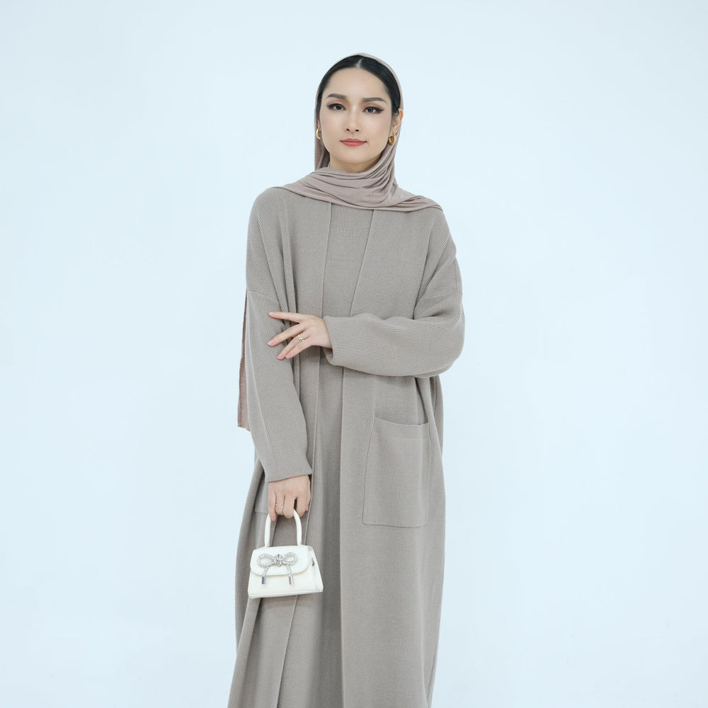 Sweater Dress Abaya Set - XL/XXL