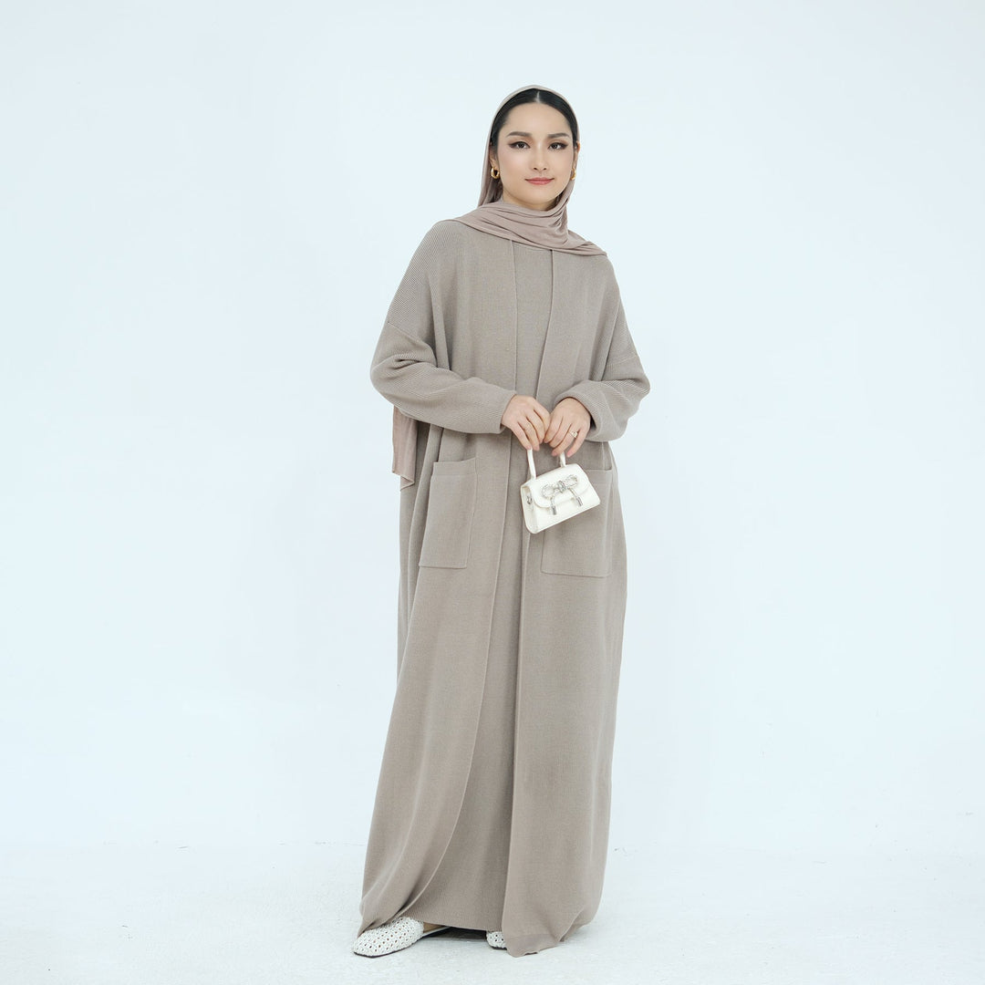 Sweater Dress Abaya Set - XL/XXL