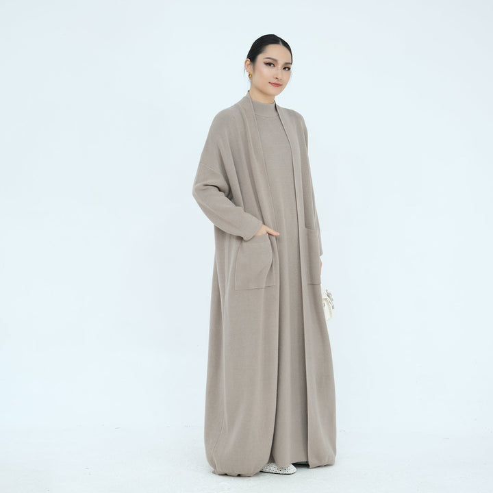 Sweater Dress Abaya Set - XL/XXL