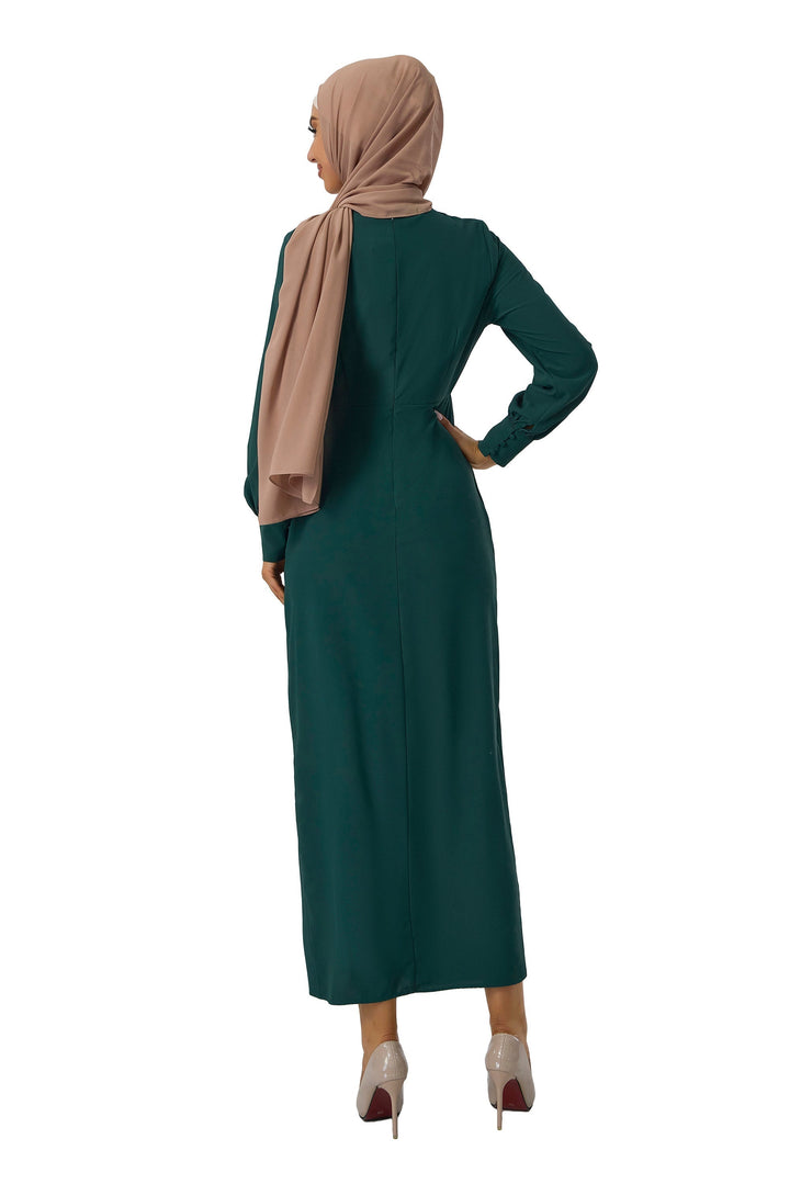 Teal Wrap Maxi Dress