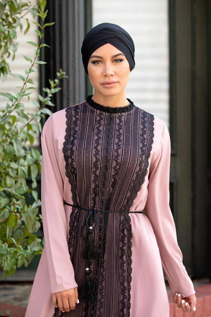 Black Criss-Cross Cap Hijab UnderScarf