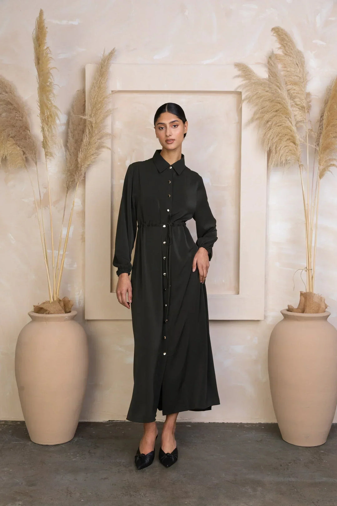 Black Drawstring Non-Sheer Maxi Cardigan Urban Modesty Black Drawstring Non-Sheer Maxi Cardigan Urban Modesty