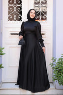 Black Satin Gown