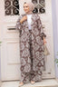 Brown Damask Cardigan and Pants Set One Size S XL
