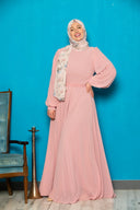 Chiffon Long Sleeve Gown