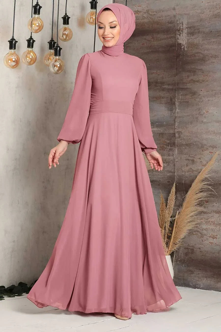 Chiffon Long Sleeve Gown Urban Modesty Chiffon Long Sleeve Gown Urban Modesty