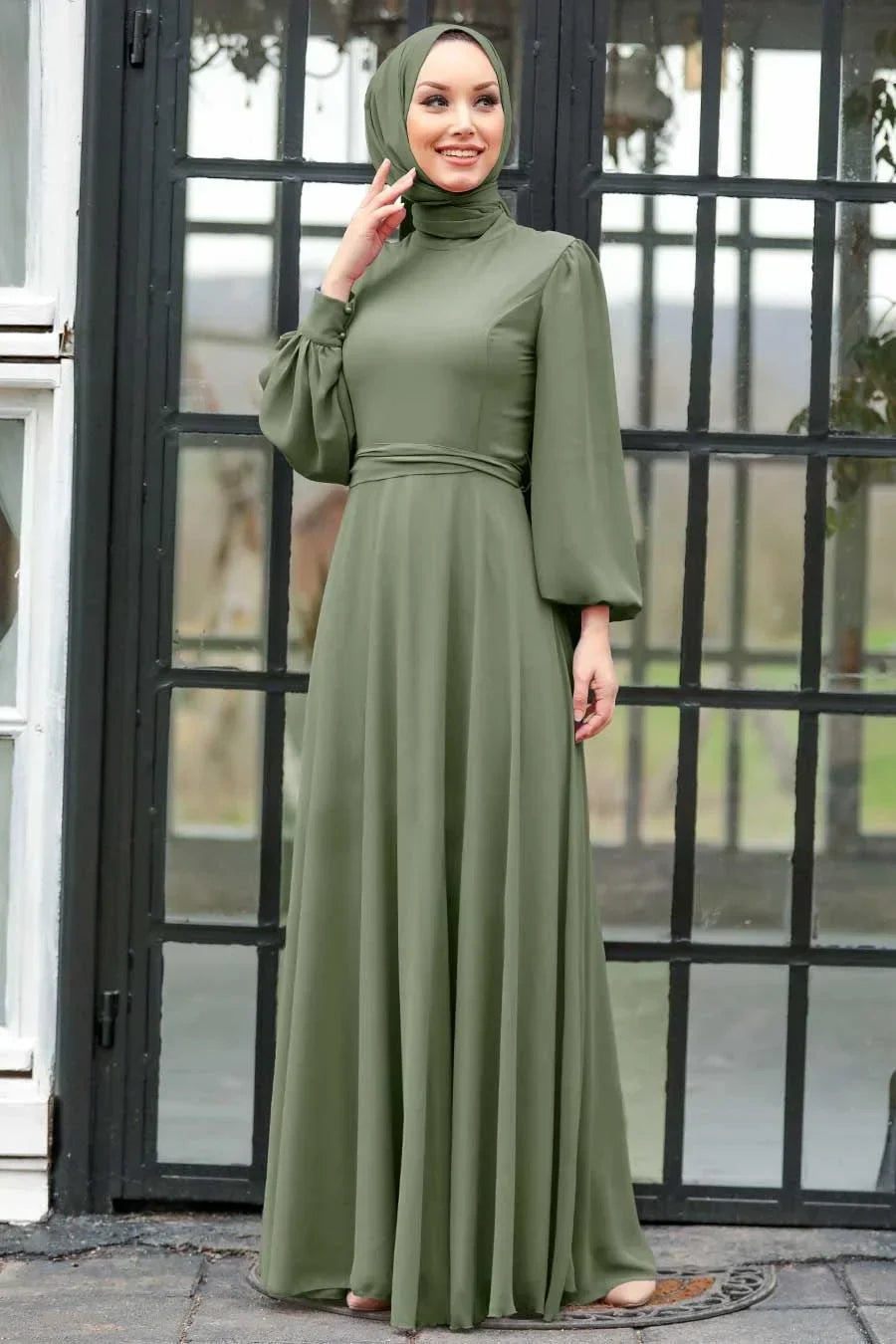 Chiffon Long Sleeve Gown Urban Modesty Chiffon Long Sleeve Gown Urban Modesty