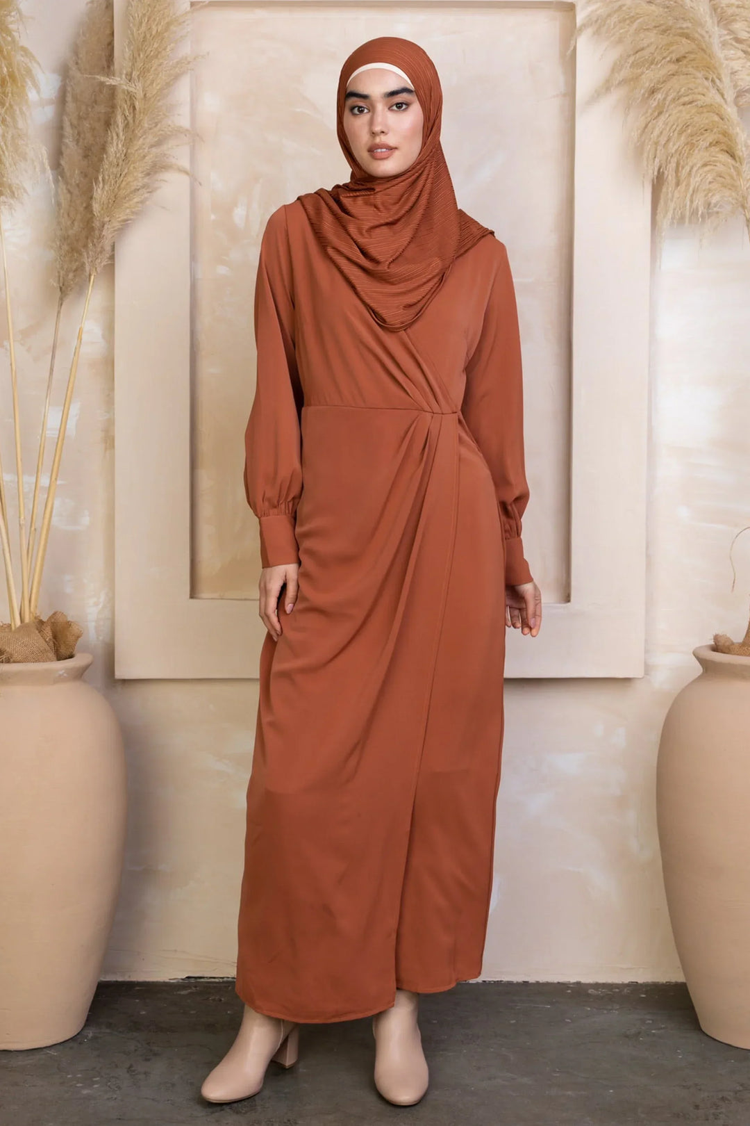 Deep Cider Wrap Maxi Dress X-Large Deep Cider Wrap Maxi Dress X-Large