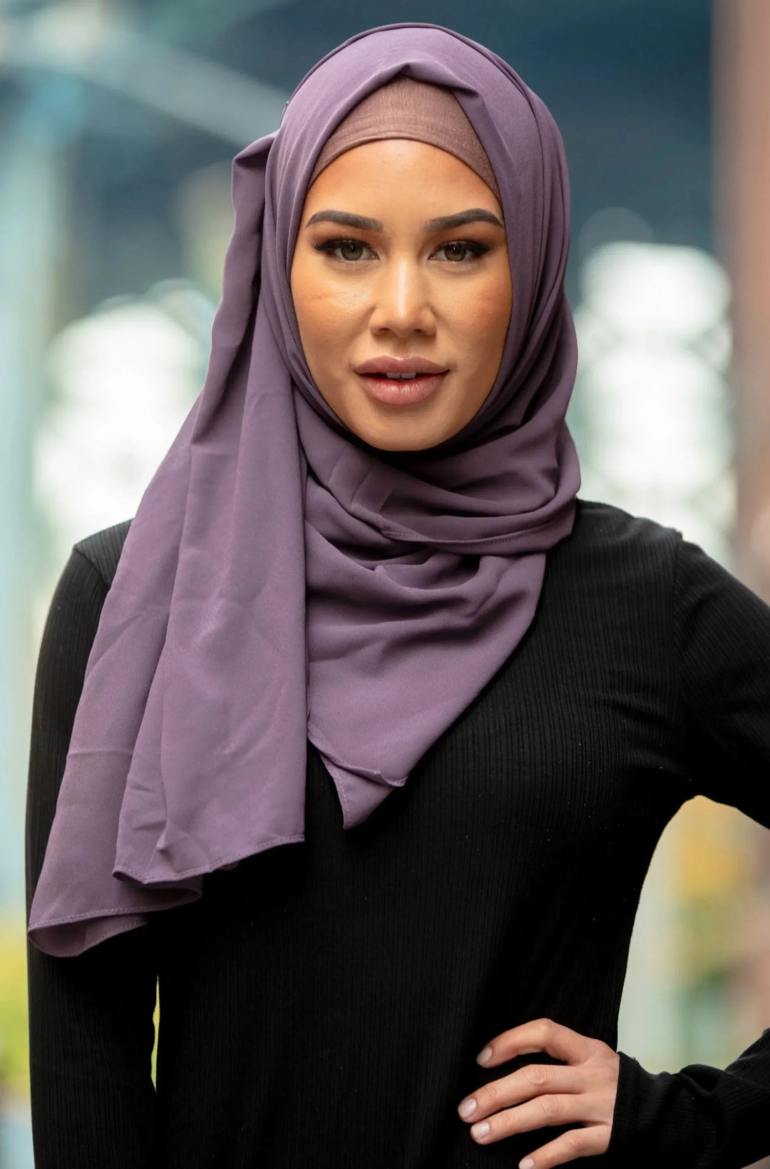 Dusty Purple Chiffon Hijab