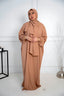 Wrap One Piece Salah Prayer Outfit (More colors available) - Brown / One Size