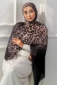Leopard Spotted Chiffon Hijab