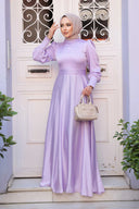Lilac Satin Gown
