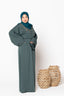 Olive Beaded Open Front Abaya-Preorder Ships July 15