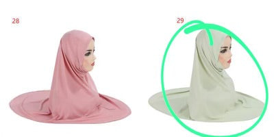 One piece hijabs