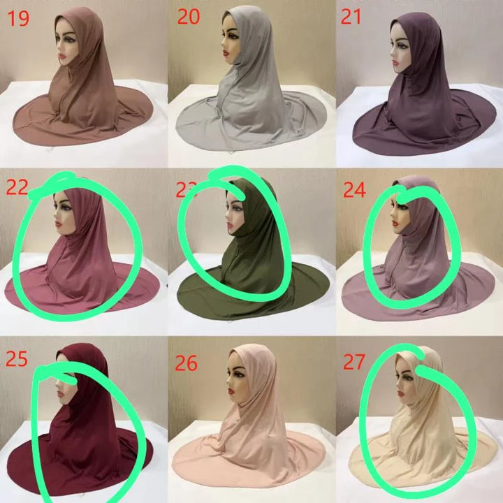 One piece hijabs