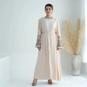 Palestinian Love Open Front Abaya - Size 1 (54) / Beige