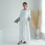 Palestinian Love Open Front Abaya - Size 1 (54) / White