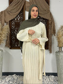 Pleated Long Sleeve Maxi Dress