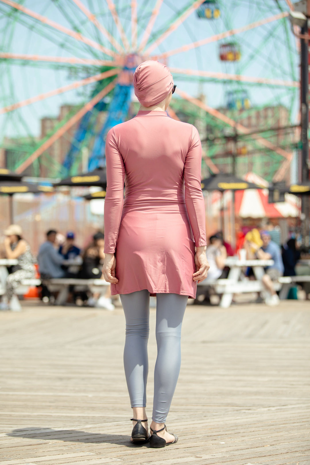 Ruched 3-piece modest swimsuit in clearance outfit