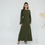 Side Ruched Abaya - Small / Green