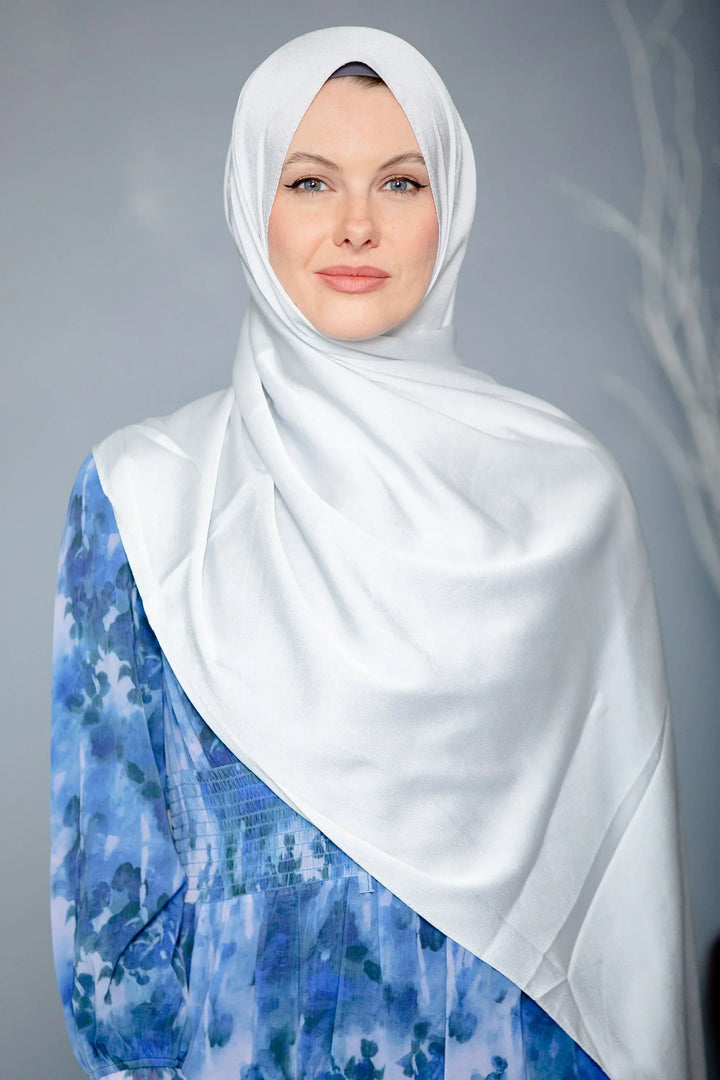 Silver Shimmer Hijab Head Scarf