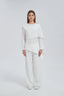 White Side Draped Pants Set One Size (S L) / White