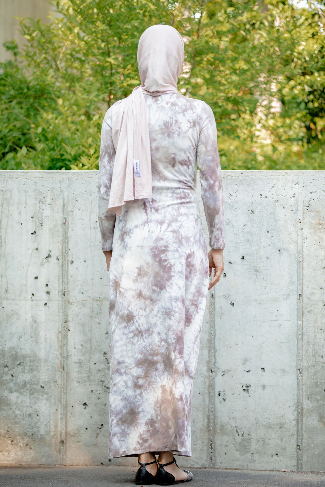 Urban Modesty - Almond Tye Dye Ribbed Maxi Dress
