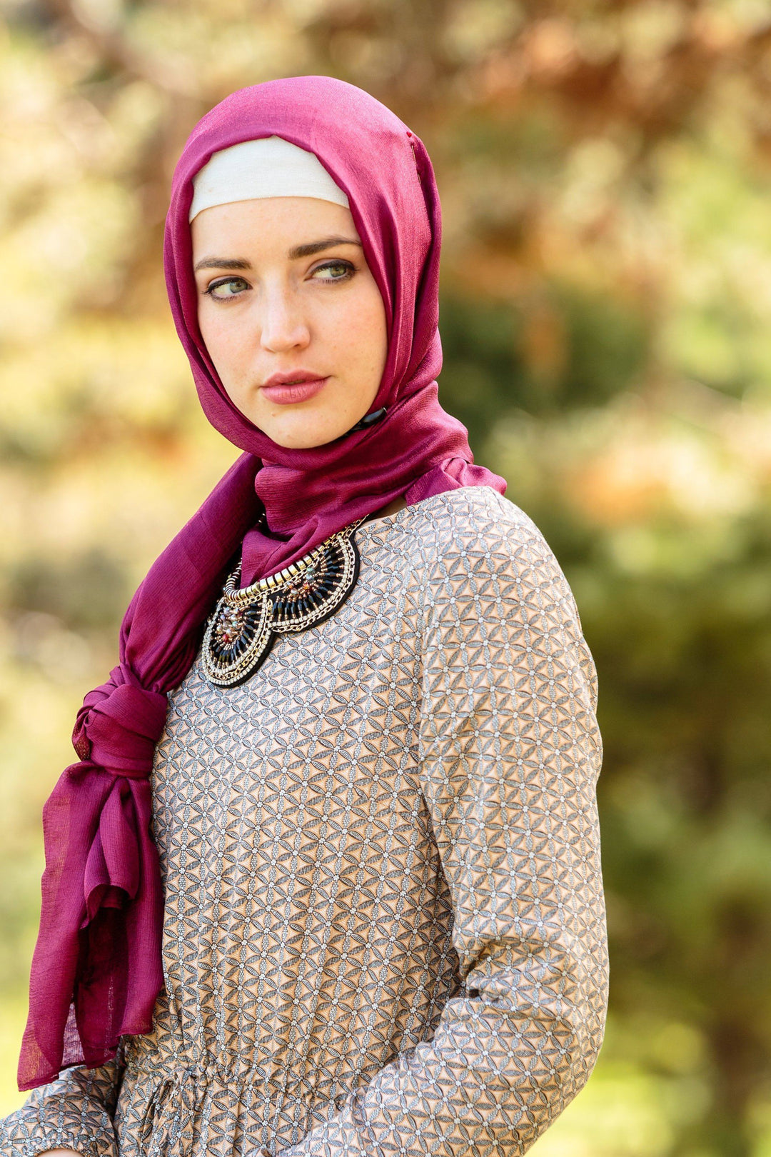 Urban Modesty - Berry Shimmer Hijab Head Scarf