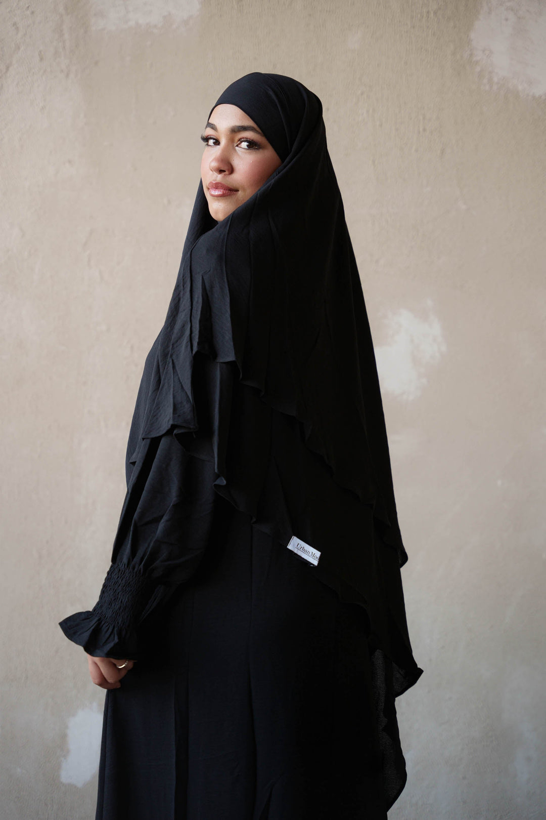 Urban Modesty - Black Double Layer Khimar