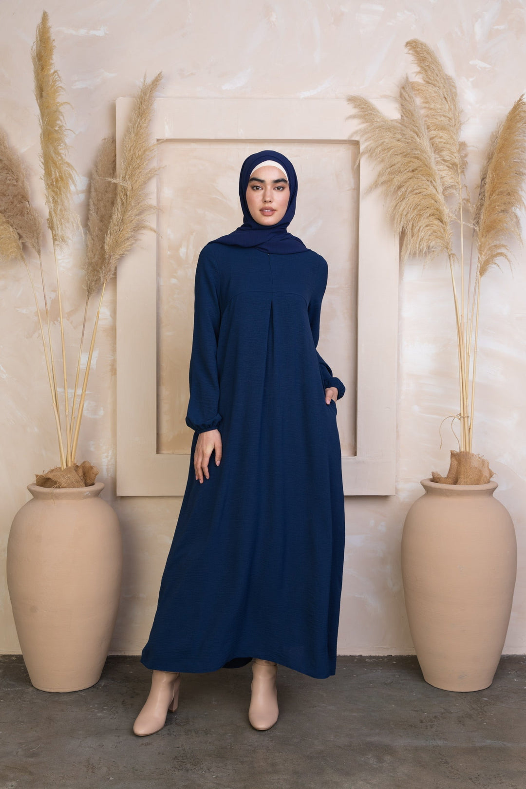 Urban Modesty - Blue Sheath Abaya Maxi Dress