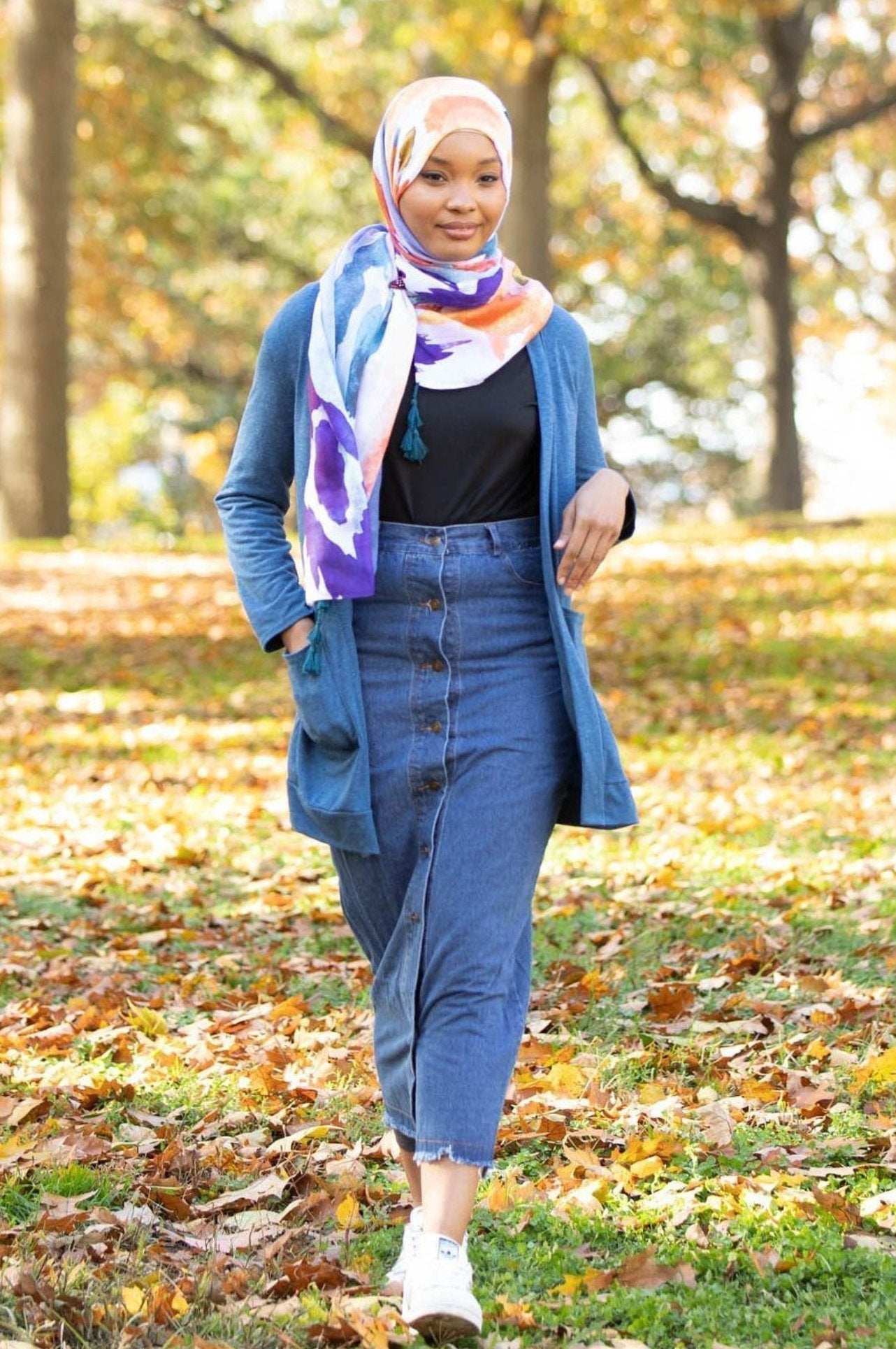 Denim skirt outlet hijab