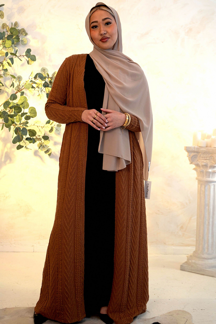 Cable Sweater Maxi Cardigan With Pockets-CLEARANCE
