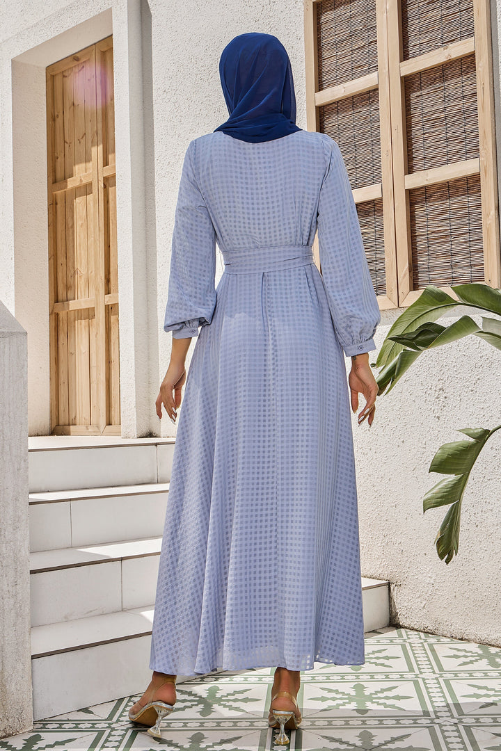 Urban Modesty - Checkered Criss Cross Maxi Dress-CLEARANCE