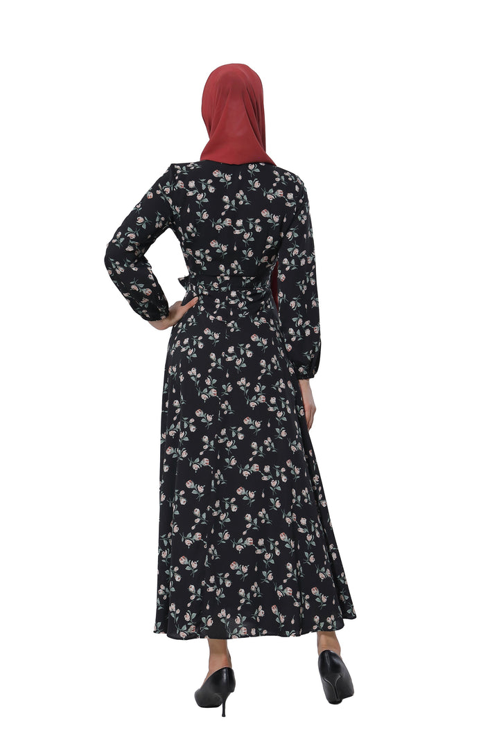 Urban Modesty - Cherry Blossom Criss Cross Maxi Dress